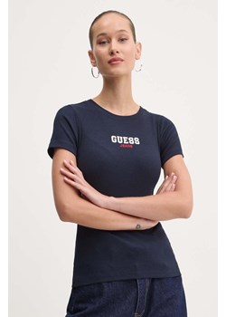 Guess Jeans t-shirt damski kolor granatowy W4YI64 KA0H1 ze sklepu ANSWEAR.com w kategorii Bluzki damskie - zdjęcie 174604491