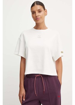 Columbia t-shirt Wallowa damski kolor beżowy 2090941 ze sklepu PRM w kategorii Bluzki damskie - zdjęcie 174608162