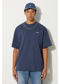 AMBUSH t-shirt bawełniany Ballchain męski kolor niebieski z aplikacją BMAA001F24JER0014501 ze sklepu PRM w kategorii T-shirty męskie - zdjęcie 174608182