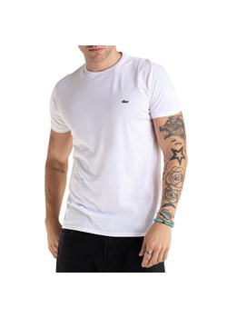 Koszulka Lacoste Crew Neck Pime Cotton Jersey TH6709-001 - biała ze sklepu streetstyle24.pl w kategorii T-shirty męskie - zdjęcie 174609931