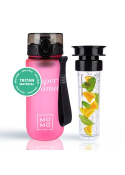 Butelka na wodę Super Mama 600 ml różowa | BPA free | Tritan ze sklepu Sklep SOXO w kategorii Bidony i butelki - zdjęcie 174611194