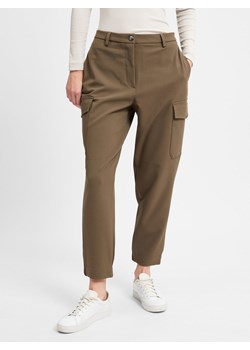 MAC Damskie spodnie cargo - Rahel Kobiety błotnisty jednolity ze sklepu vangraaf w kategorii Spodnie damskie - zdjęcie 174613100