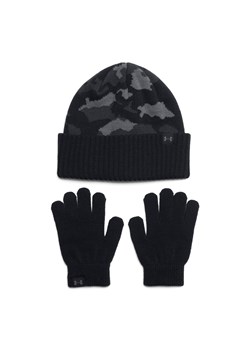 Chłopięcy zestaw czapka zimowa i rękawiczki Under Armour B Beanie/Glove Combo - czarne ze sklepu Sportstylestory.com w kategorii Czapki dziecięce - zdjęcie 174616301