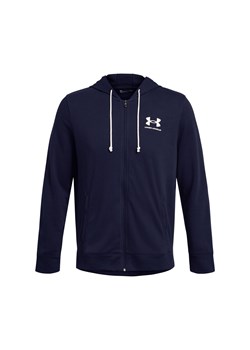 Męska bluza dresowa rozpinana z kapturem Under Armour UA Rival Terry Lc Fz - granatowa ze sklepu Sportstylestory.com w kategorii Bluzy męskie - zdjęcie 174616423