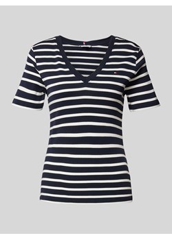 T-shirt o kroju slim fit z wyhaftowanym logo model ‘CODY’ ze sklepu Peek&Cloppenburg  w kategorii Bluzki damskie - zdjęcie 174617771
