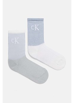 Calvin Klein Jeans skarpetki 2-pack damskie kolor niebieski 701229467 ze sklepu ANSWEAR.com w kategorii Skarpetki damskie - zdjęcie 174617884