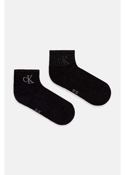 Calvin Klein Jeans skarpetki 2-pack damskie kolor czarny 701230599 ze sklepu ANSWEAR.com w kategorii Skarpetki damskie - zdjęcie 174617894