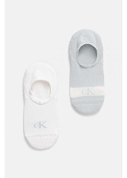 Calvin Klein Jeans skarpetki 2-pack damskie kolor niebieski 701230601 ze sklepu ANSWEAR.com w kategorii Skarpetki damskie - zdjęcie 174617902