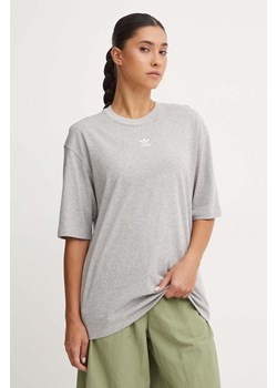adidas Originals t-shirt bawełniany damski kolor szary IY7324 ze sklepu ANSWEAR.com w kategorii Bluzki damskie - zdjęcie 174618520