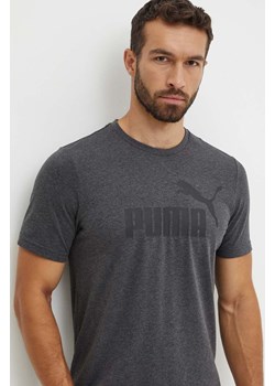 Puma t-shirt męski kolor szary z nadrukiem 586736 ze sklepu ANSWEAR.com w kategorii T-shirty męskie - zdjęcie 174618574