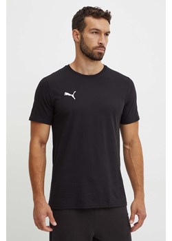 Puma t-shirt bawełniany męski kolor czarny z aplikacją 658615 ze sklepu ANSWEAR.com w kategorii T-shirty męskie - zdjęcie 174618591