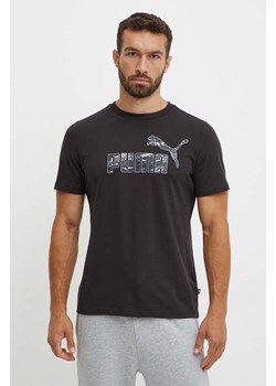 Puma t-shirt bawełniany męski kolor czarny z nadrukiem 683236 ze sklepu ANSWEAR.com w kategorii T-shirty męskie - zdjęcie 174618611