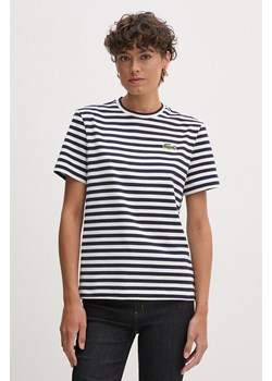 Lacoste t-shirt bawełniany kolor granatowy ze sklepu ANSWEAR.com w kategorii Bluzki damskie - zdjęcie 174620373