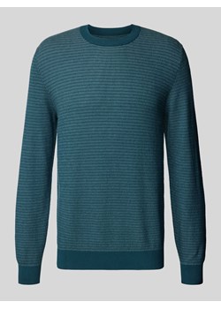 Sweter z dzianiny z okrągłym dekoltem ze sklepu Peek&Cloppenburg  w kategorii Swetry męskie - zdjęcie 174621210