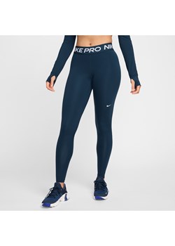 Damskie legginsy ze średnim stanem i wstawkami z siateczki Nike Pro - Niebieski ze sklepu Nike poland w kategorii Spodnie damskie - zdjęcie 174621284
