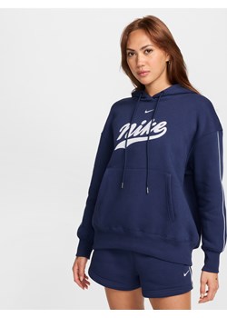 Damska bluza z kapturem Nike Sportswear Phoenix Fleece - Niebieski ze sklepu Nike poland w kategorii Bluzy damskie - zdjęcie 174621363