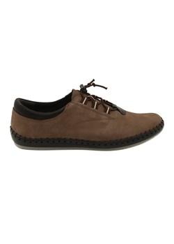 Kampol Buty męskie casual 337/OL brązowe beżowy ze sklepu ButyModne.pl w kategorii Półbuty męskie - zdjęcie 174621964