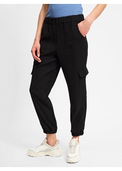 More & More Damskie spodnie cargo Kobiety czarny jednolity ze sklepu vangraaf w kategorii Spodnie damskie - zdjęcie 174622694
