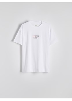 Reserved - T-shirt comfort z nadrukiem - złamana biel ze sklepu Reserved w kategorii T-shirty męskie - zdjęcie 174624672