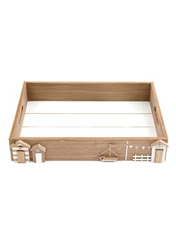 SiL Interiors Taca &quot;Beach House&quot; w kolorze jasnobrązowo-białym - 30 x 40 x 7 cm ze sklepu Limango Polska w kategorii Tace - zdjęcie 174625192