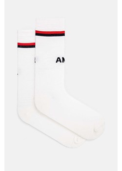 AMBUSH skarpetki wełniane Logo Low Soccer Socks kolor biały BMRA002F24KNI0010100 ze sklepu PRM w kategorii Skarpetki męskie - zdjęcie 174626834