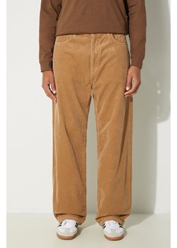 Carhartt WIP spodnie sztruksowe Landon Pant kolor beżowy proste I032297.2FS02 ze sklepu PRM w kategorii Spodnie męskie - zdjęcie 174626882