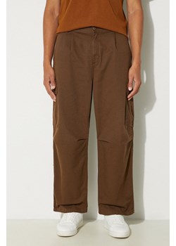 Carhartt WIP spodnie bawełniane Cole Cargo Pant kolor brązowy w fasonie cargo I031218.2YGD ze sklepu PRM w kategorii Spodnie męskie - zdjęcie 174626922