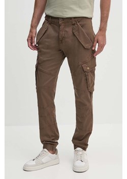 Alpha Industries spodnie Combat Pant LW męskie kolor brązowy w fasonie cargo 126215 ze sklepu PRM w kategorii Spodnie męskie - zdjęcie 174626980