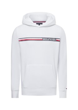 Tommy Hilfiger Męski sweter z kapturem Mężczyźni Bawełna écru nadruk ze sklepu vangraaf w kategorii Bluzy męskie - zdjęcie 174629491