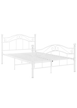 Białe metalowe łóżko pojedyncze 120x200 cm - Iroz ze sklepu Edinos.pl w kategorii Łóżka i materace - zdjęcie 174630684