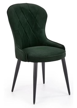 Zielone stylowe krzesło welurowe L8-B61 ze sklepu Edinos.pl w kategorii Dom - zdjęcie 174630872
