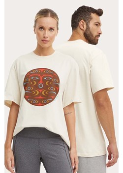 Fjallraven t-shirt Kanken Art kolor beżowy F12600218 ze sklepu ANSWEAR.com w kategorii T-shirty męskie - zdjęcie 174631031