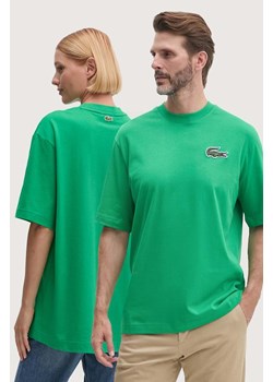 Lacoste t-shirt bawełniany kolor zielony z aplikacją ze sklepu ANSWEAR.com w kategorii T-shirty męskie - zdjęcie 174633550