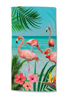 Good Morning Ręcznik plażowy &quot;Flamingo&quot; ze wzorem ze sklepu Limango Polska w kategorii Ręczniki - zdjęcie 174633662