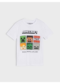 Sinsay - Koszulka Minecraft - biały ze sklepu Sinsay w kategorii T-shirty chłopięce - zdjęcie 174635551