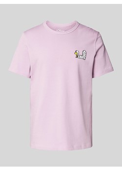 T-shirt z prążkowanym,okrągłym dekoltem model ‘Peanuts’ ze sklepu Peek&Cloppenburg  w kategorii T-shirty męskie - zdjęcie 174638404