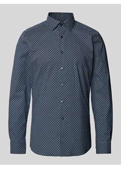 Koszula biznesowa o kroju slim fit z listwą guzikową ze sklepu Peek&Cloppenburg  w kategorii Koszule męskie - zdjęcie 174638514