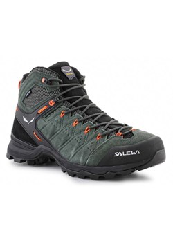 Buty Salewa Ms Alp Mate Mid Wp 61384-5400 zielone ze sklepu ButyModne.pl w kategorii Buty trekkingowe męskie - zdjęcie 174639230