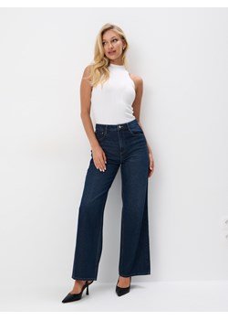 Mohito - Jeansy wide leg - granatowy ze sklepu Mohito w kategorii Jeansy damskie - zdjęcie 174640653