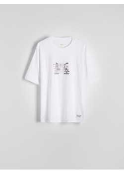 Reserved - T-shirt relaxed z nadrukiem - biały ze sklepu Reserved w kategorii T-shirty męskie - zdjęcie 174641740