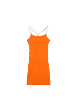 Cropp - Pomarańczowa sukienka mini - pomarańczowy ze sklepu Cropp w kategorii Sukienki - zdjęcie 174642994