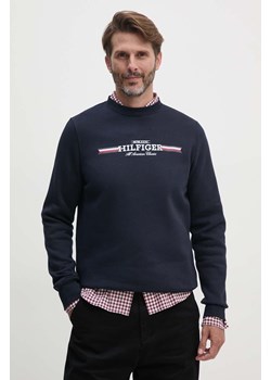 Tommy Hilfiger bluza męska kolor granatowy z nadrukiem MW0MW35530 ze sklepu ANSWEAR.com w kategorii Bluzy męskie - zdjęcie 174646580