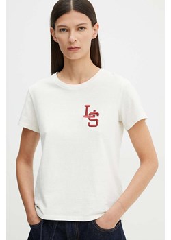 Levi&apos;s t-shirt damski kolor beżowy 17369 ze sklepu ANSWEAR.com w kategorii Bluzki damskie - zdjęcie 174647631