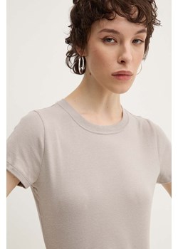 Hollister Co. t-shirt bawełniany damski kolor szary KI339-3692 ze sklepu ANSWEAR.com w kategorii Bluzki damskie - zdjęcie 174647652