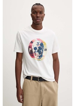 PS Paul Smith t-shirt bawełniany męski kolor beżowy z nadrukiem M2R.220X.NP4800 ze sklepu ANSWEAR.com w kategorii T-shirty męskie - zdjęcie 174647701