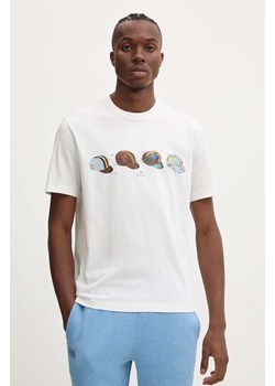 PS Paul Smith t-shirt bawełniany męski kolor beżowy z nadrukiem M2R.220X.NP4801 ze sklepu ANSWEAR.com w kategorii T-shirty męskie - zdjęcie 174647711