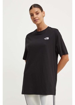 The North Face t-shirt bawełniany W S/S Essential Oversize Tee damski kolor czarny NF0A87NQJK31 ze sklepu ANSWEAR.com w kategorii Bluzki damskie - zdjęcie 174647861
