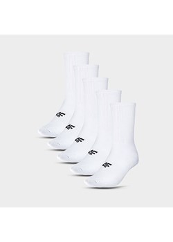 Dziecięce skarpetki (5-pack) 4F 4FJWMM00USOCU294 - białe ze sklepu Sportstylestory.com w kategorii Skarpetki dziecięce - zdjęcie 174652551