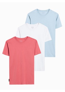 Zestaw koszulek bawełnianych BASIC 3-pak - mix V19 Z30 ze sklepu ombre w kategorii T-shirty męskie - zdjęcie 174654612