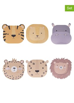 Villa d´Este Podkładki stołowe (6 szt.) "Le Petit Safari" w różnych kolorach - Ø 38 cm ze sklepu Limango Polska w kategorii Podkładki na stół - zdjęcie 174656023